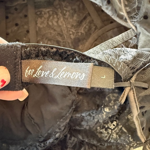 New! FOR LOVE & LEMONS Delicate Lace Long-Sleeve Dress 45078 - Picture 12 of 14